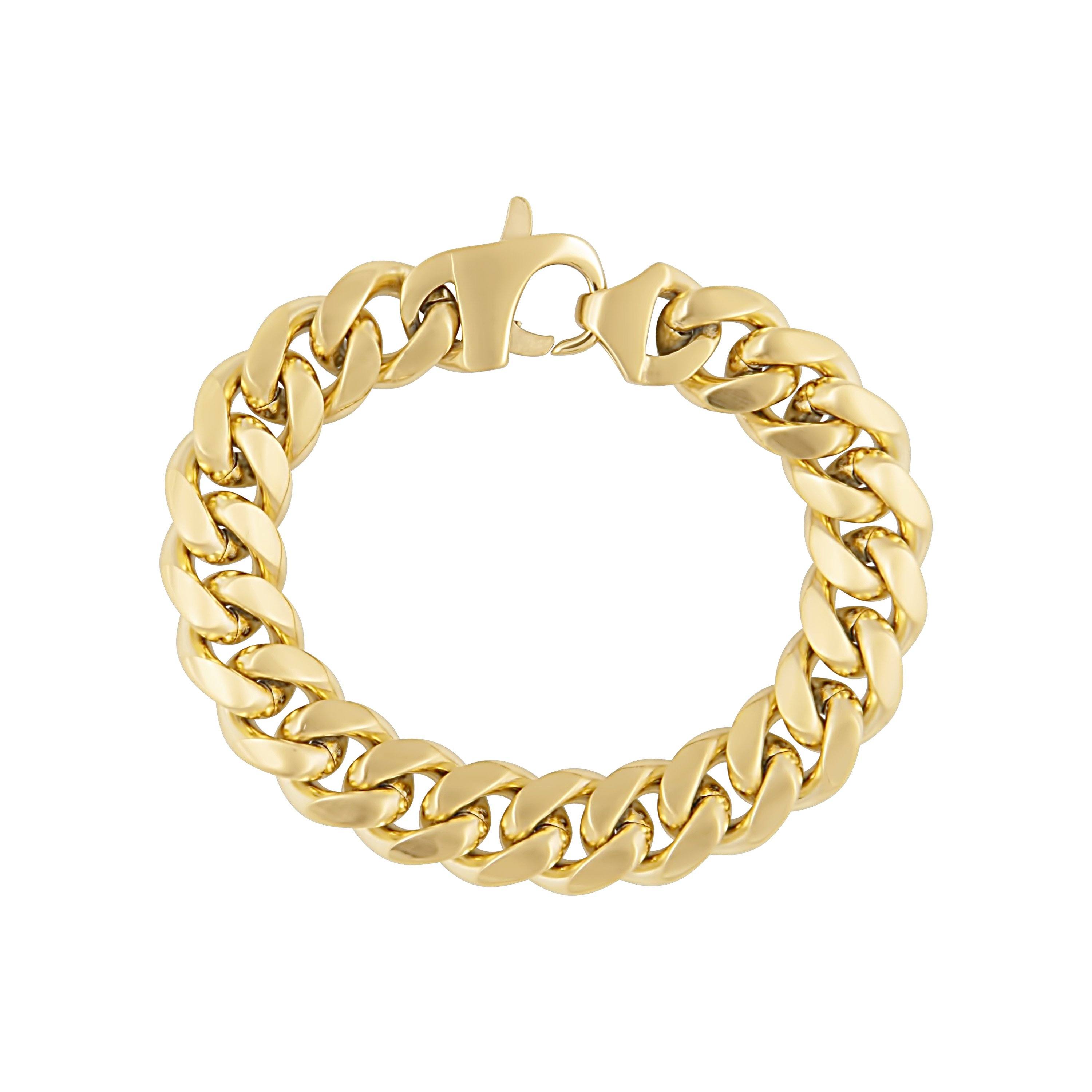 Diana – Klobiges kubanisches Gliederarmband aus Gold