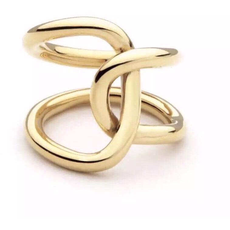 18 Karat vergoldeter Edelstahlring