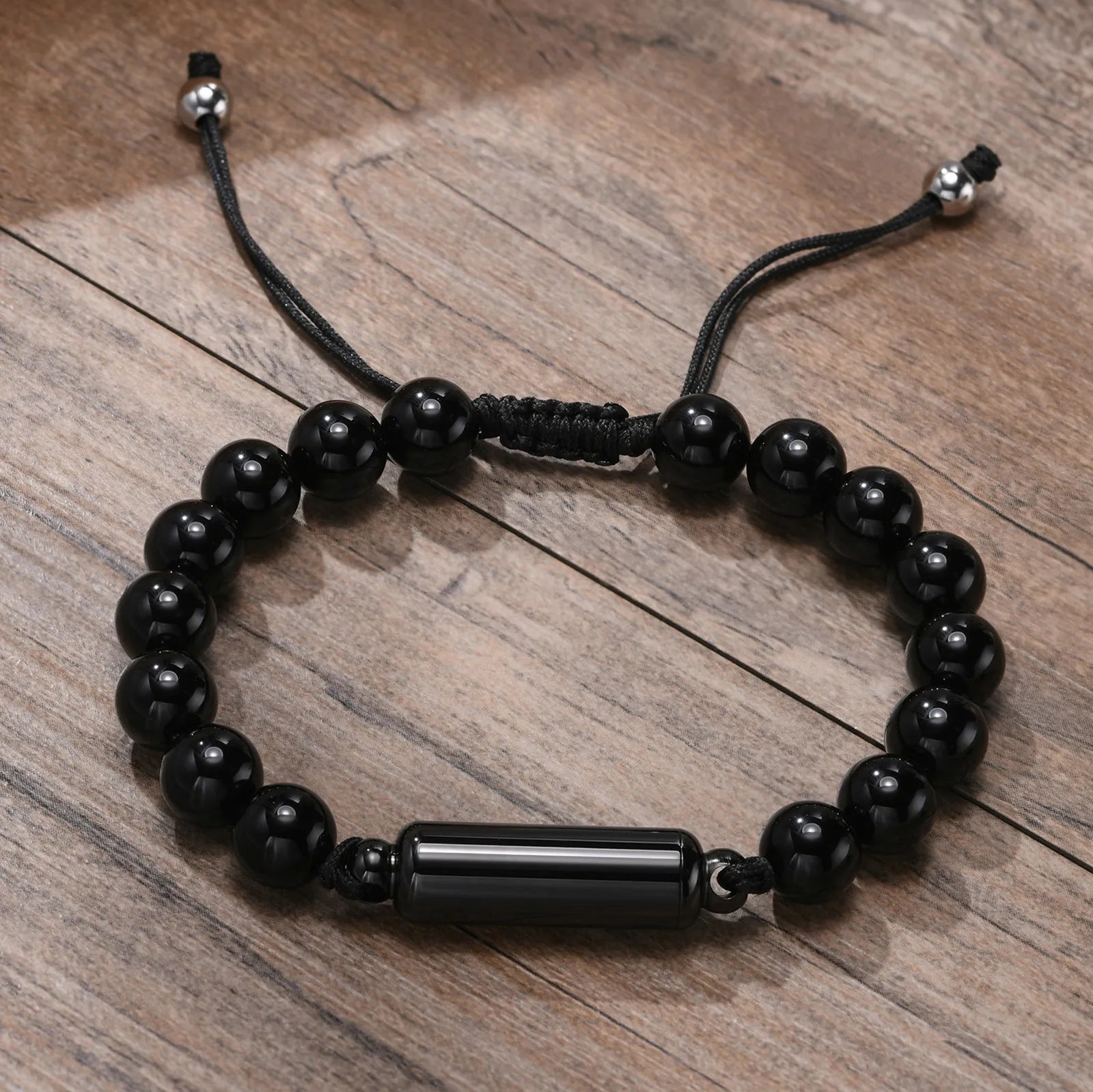 Perlen-Urnenarmband mit Hohlrohr