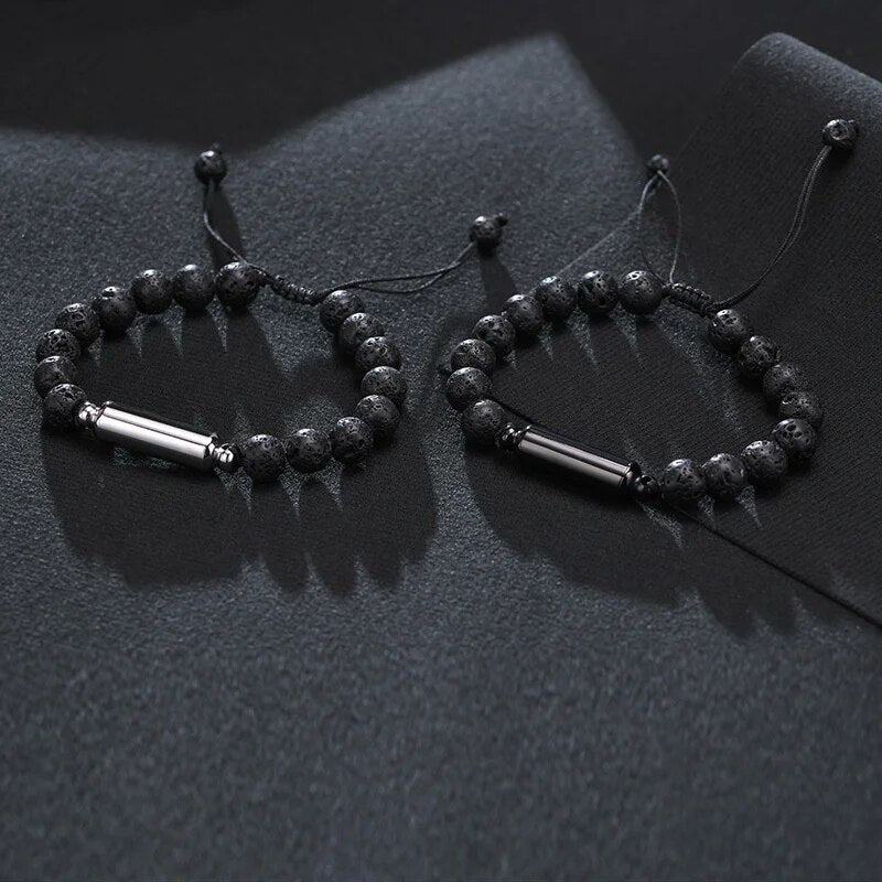 Perlen-Urnenarmband mit Hohlrohr