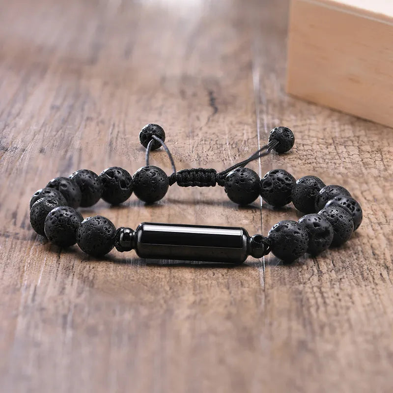 Perlen-Urnenarmband mit Hohlrohr