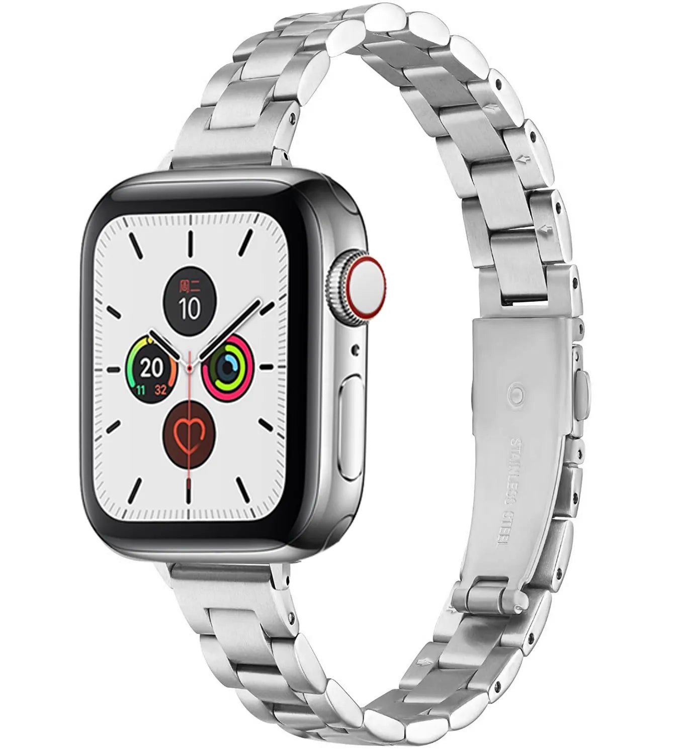 Bracelet de montre Apple Watch en acier inoxydable à maillons classiques