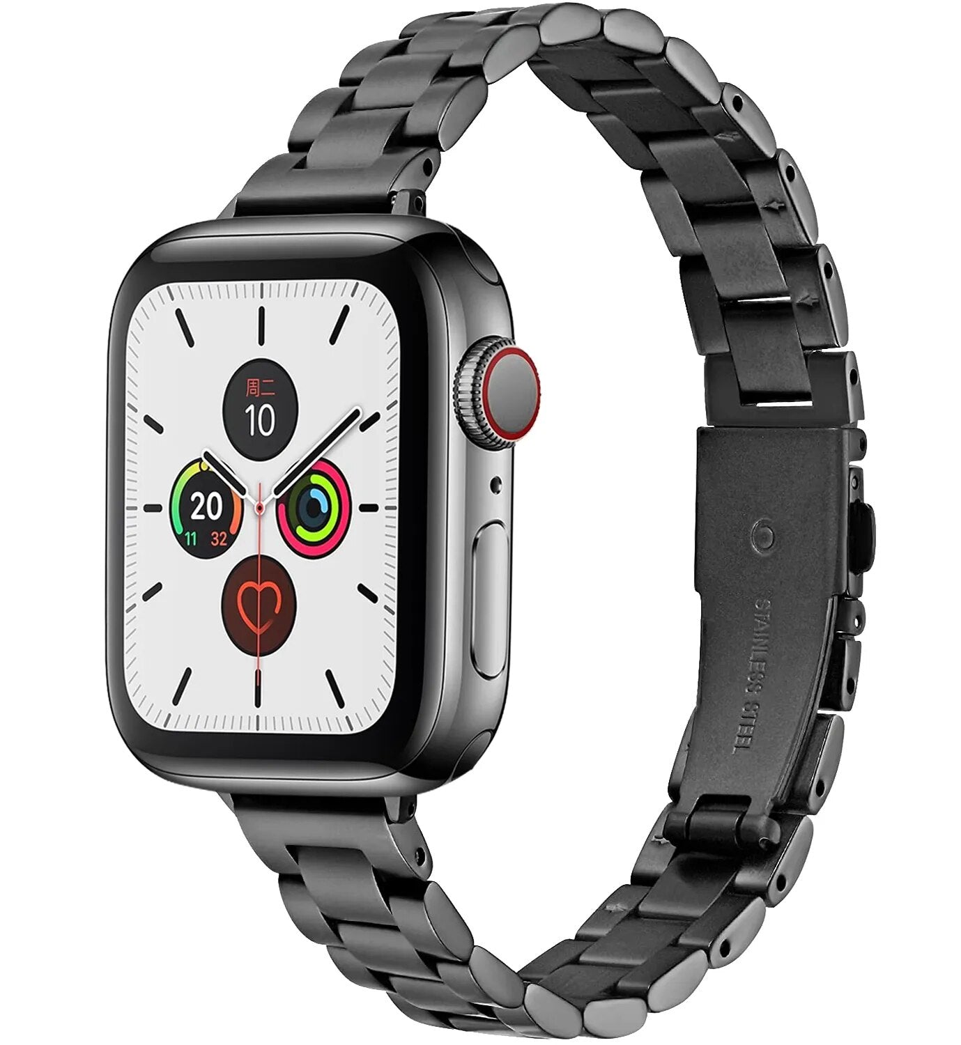 Bracelet de montre Apple Watch en acier inoxydable à maillons classiques