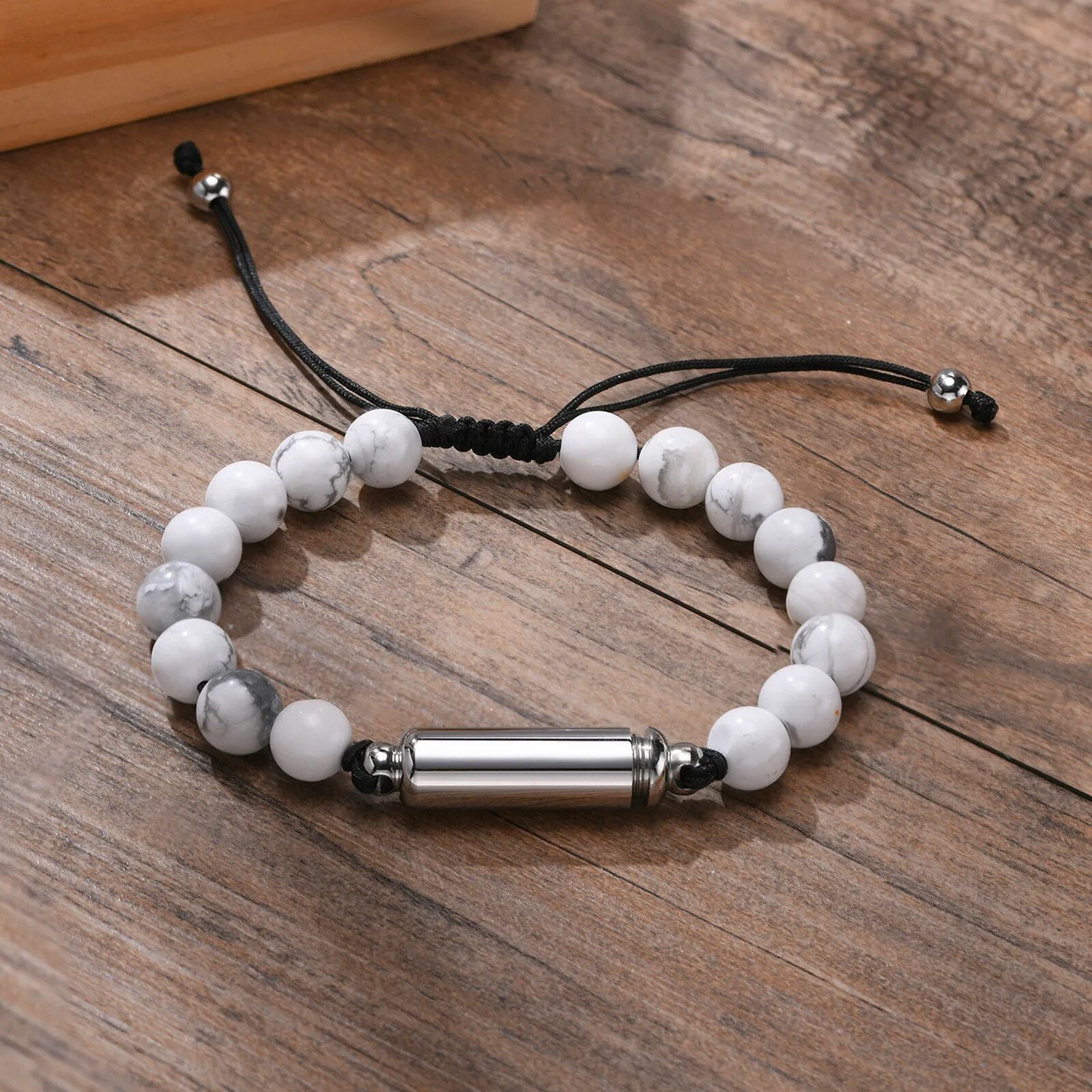 Perlen-Urnenarmband mit Hohlrohr