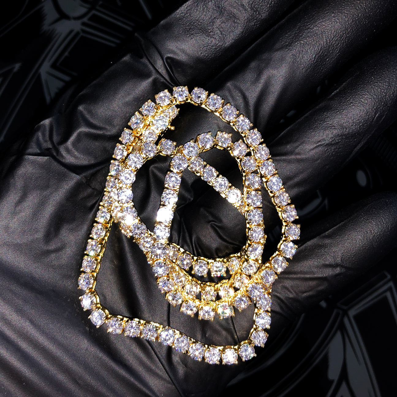 VVS Jewelry Moissanit-Tenniskette | 14 Karat Gold und 925er Sterlingsilber | Funkelnder Luxus für Männer und Frauen