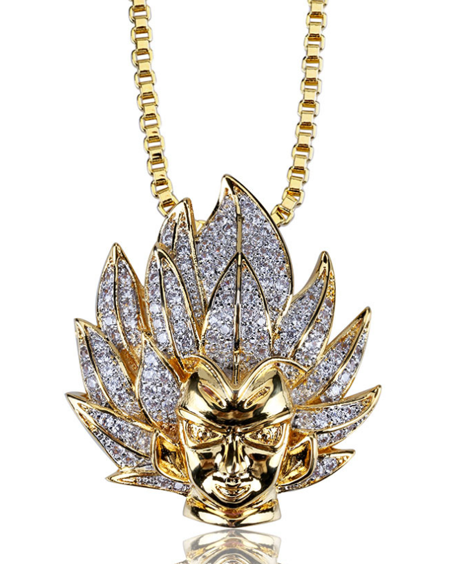 Cadena colgante Vegeta completamente helada