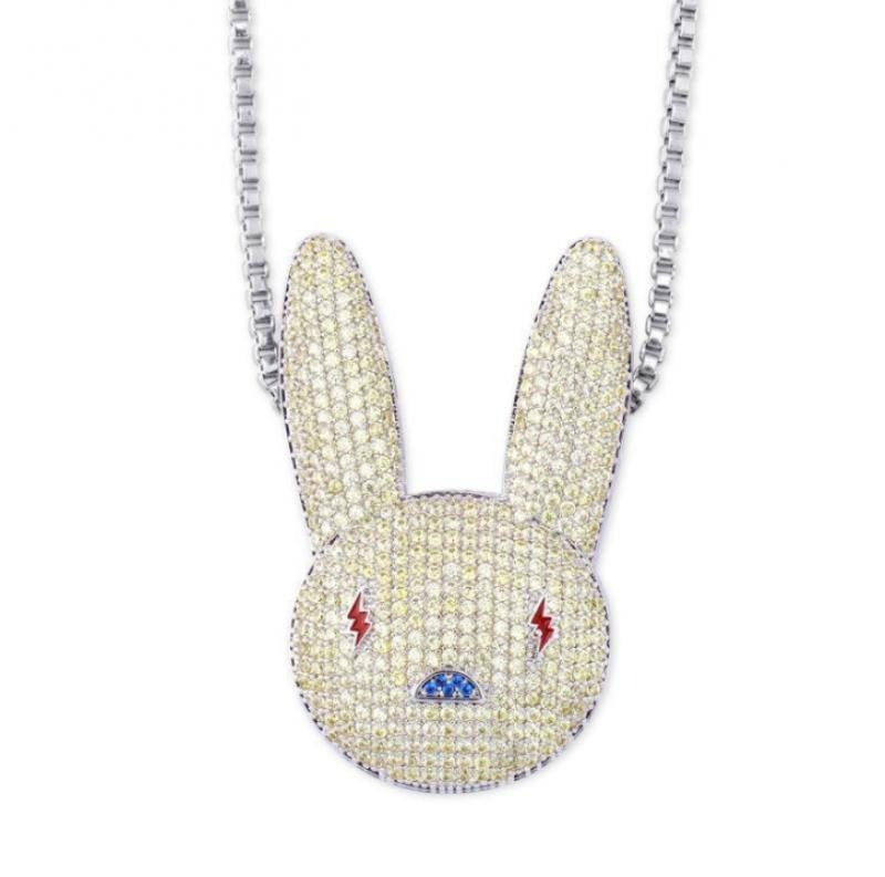 Bad Bunny Anhänger Halskette Rapper Kette