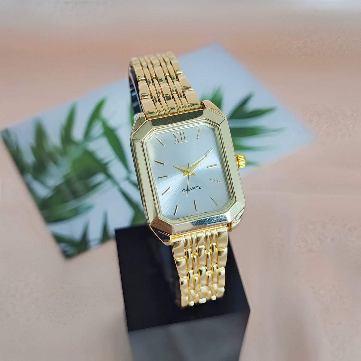 Bling Klassische Quadratische Damenuhr
