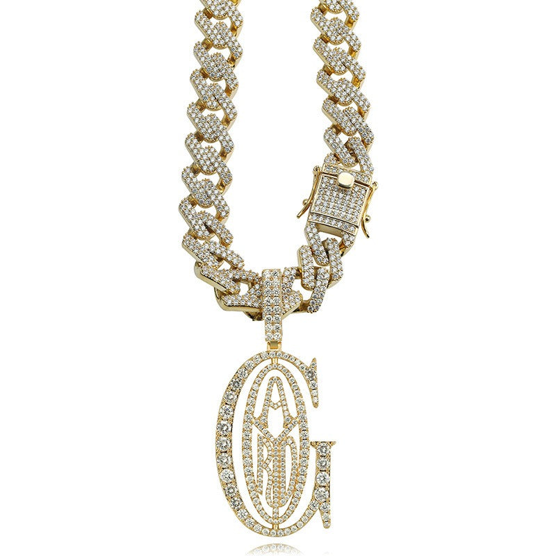 Collier pendentif Goyard inspiré de Tyga Chaîne de rappeur