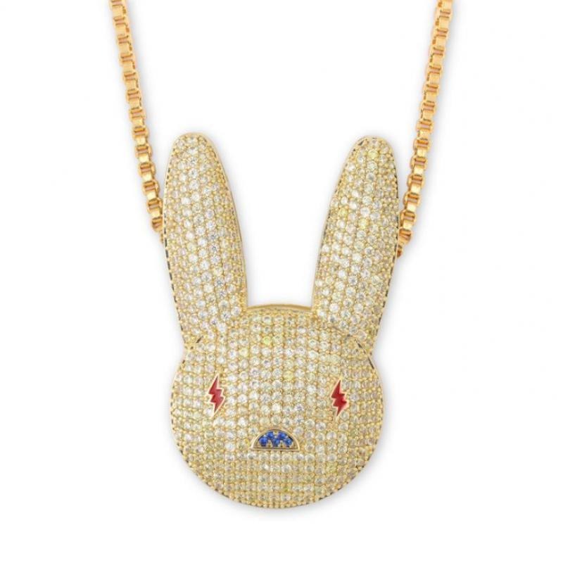 Bad Bunny Anhänger Halskette Rapper Kette