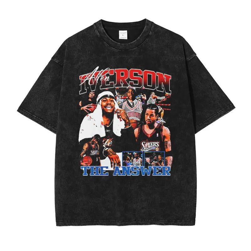 Allen Iverson – T-Shirt mit Grafik für Basketballspieler