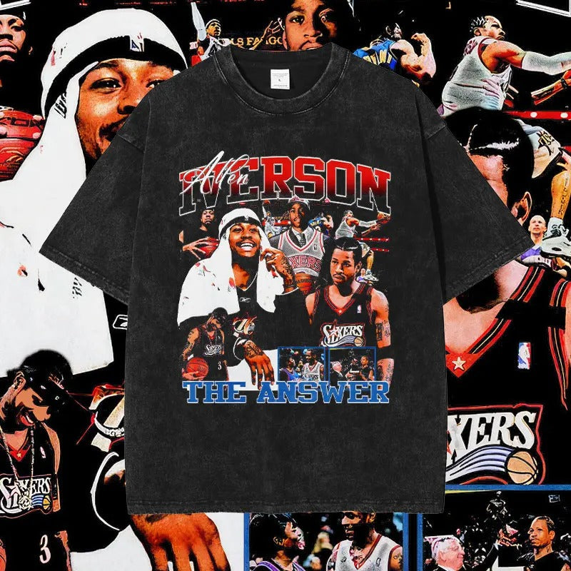 Allen Iverson – T-Shirt mit Grafik für Basketballspieler