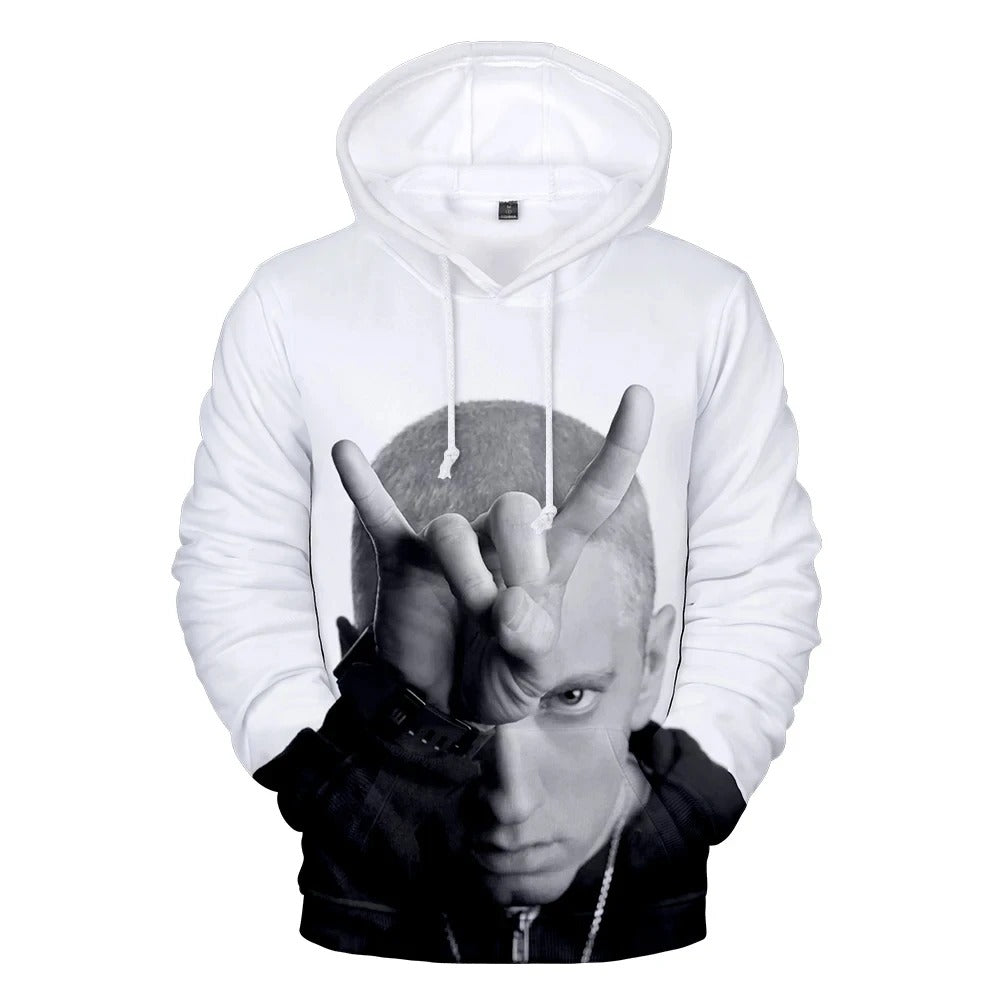 Eminem 3D-Grafikdruck Herbst- und Winter-Hoodies