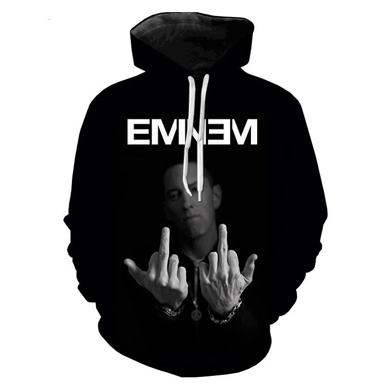 Eminem 3D-Grafikdruck Herbst- und Winter-Hoodies