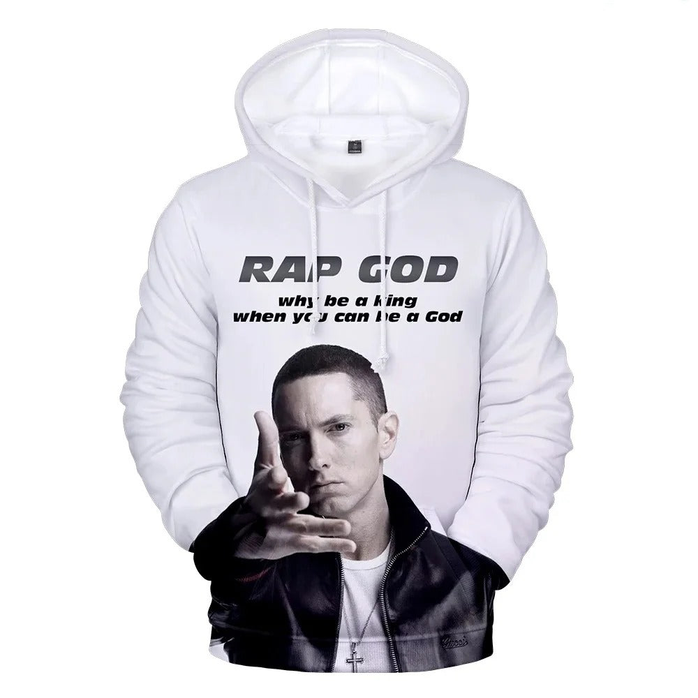 Eminem 3D-Grafikdruck Herbst- und Winter-Hoodies