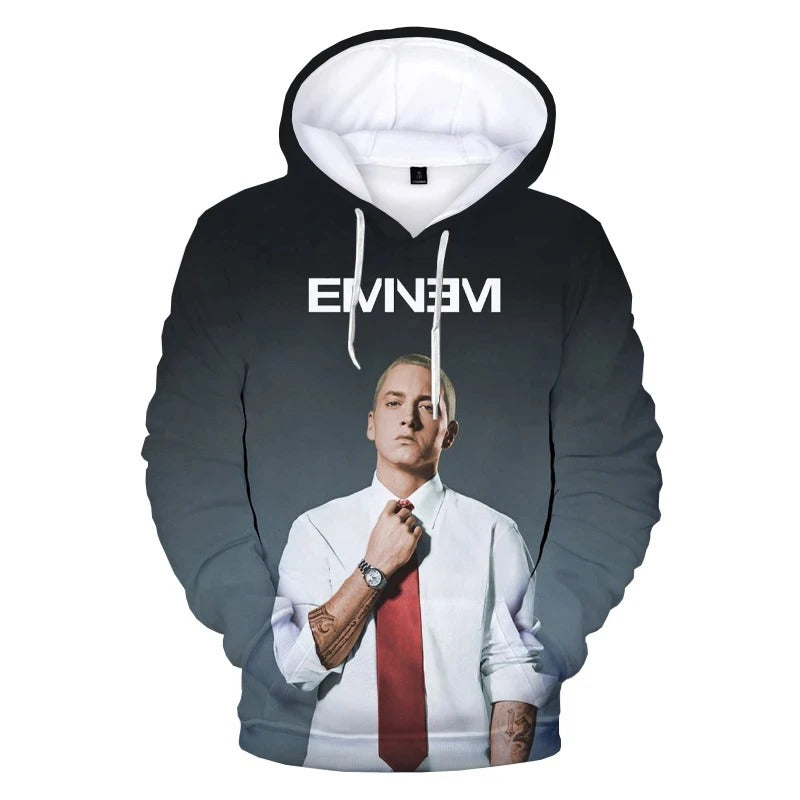 Eminem 3D-Grafikdruck Herbst- und Winter-Hoodies