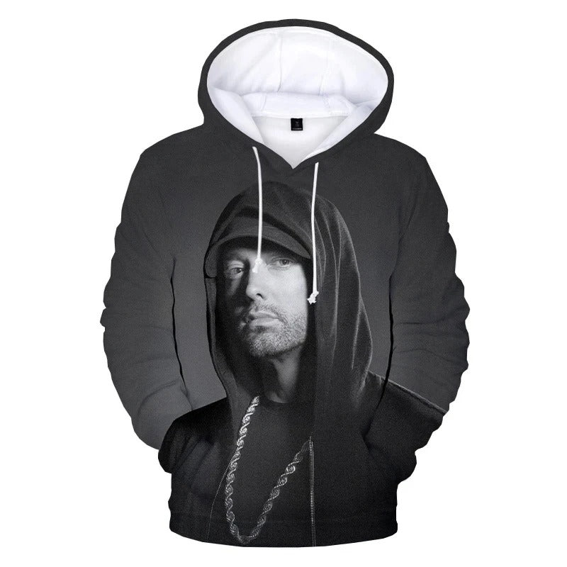 Eminem 3D-Grafikdruck Herbst- und Winter-Hoodies