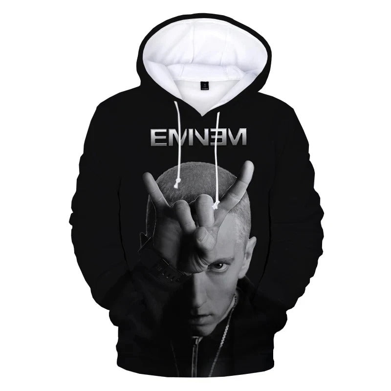 Eminem 3D-Grafikdruck Herbst- und Winter-Hoodies