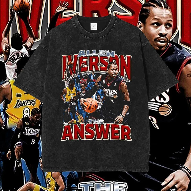 Allen Iverson – T-Shirt mit Grafik für Basketballspieler
