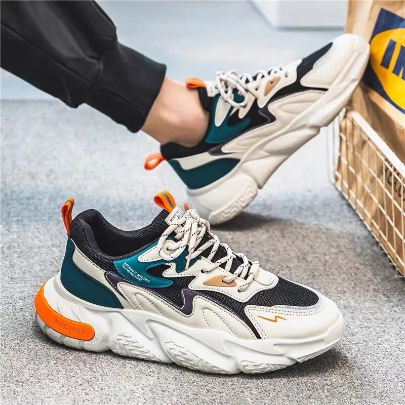 Retro-Lauf-Basketballschuhe – bequeme, atmungsaktive und gepolsterte Sneaker