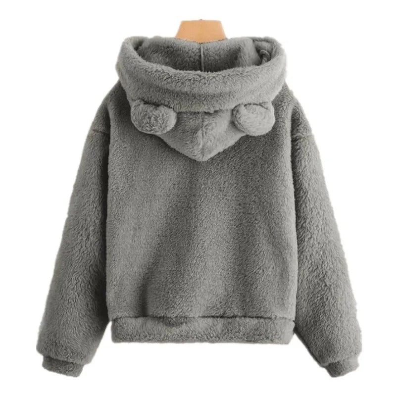 Süße Winter-Kapuzenpullover aus Plüsch von VVS