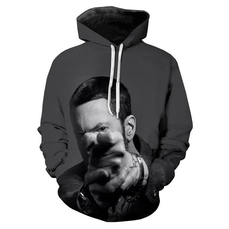 Eminem 3D-Grafikdruck Herbst- und Winter-Hoodies
