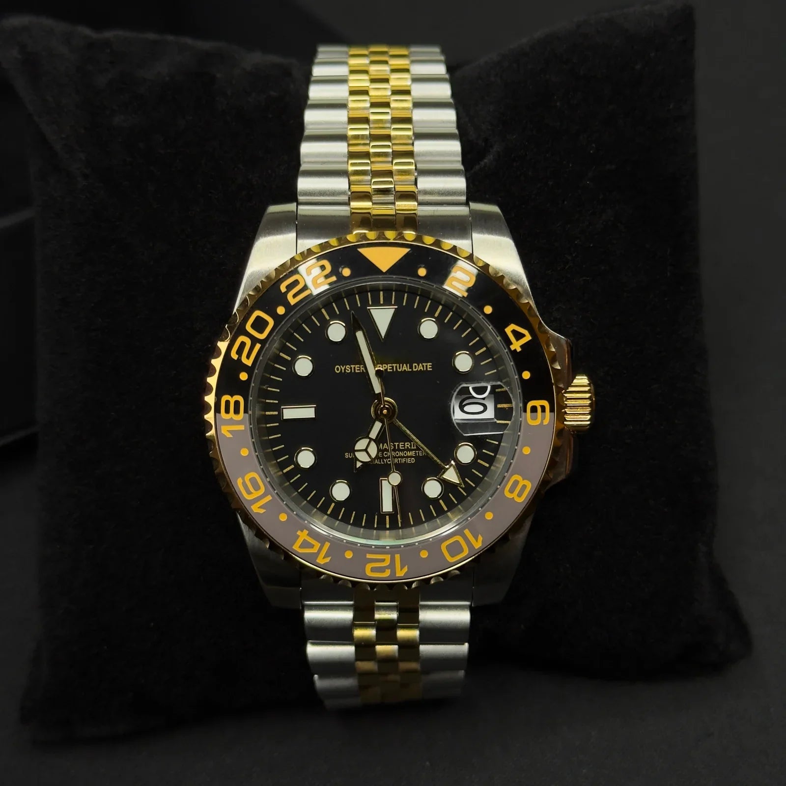 Seiko Mod GMT Master II | Two Tone Oyster Silver & Gold
