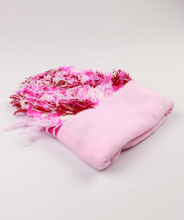 Cagoule rose effet vieilli