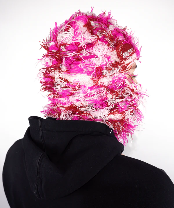 Cagoule rose effet vieilli