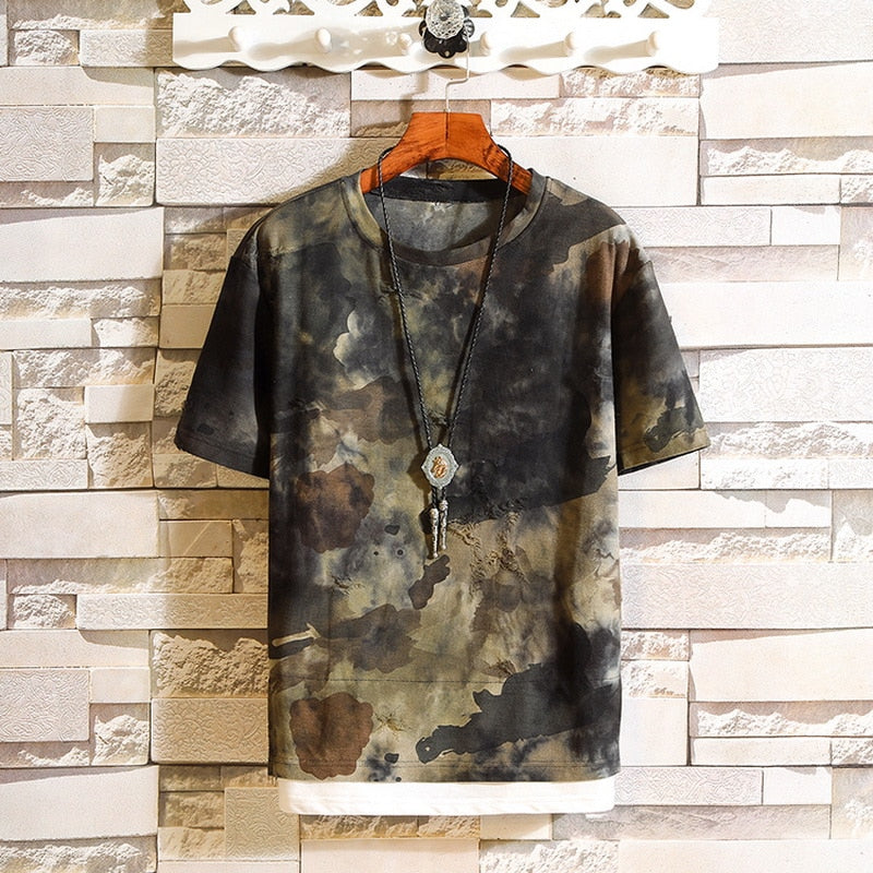 Hip-Hop-T-Shirt mit Camouflage-Muster