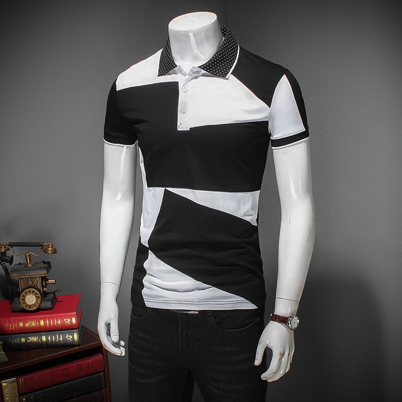 Lässiges Poloshirt mit Stitch-Print