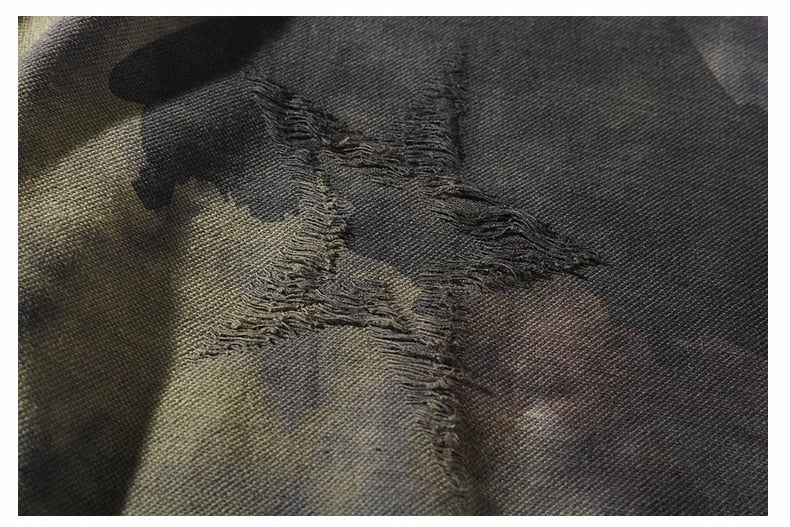 Hip-Hop-T-Shirt mit Camouflage-Muster