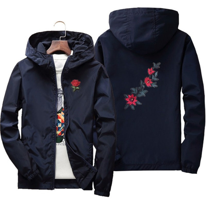 Jacke mit Rosenstickerei „Zeal“