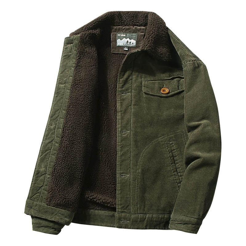 Klassische Cord-Winterjacke