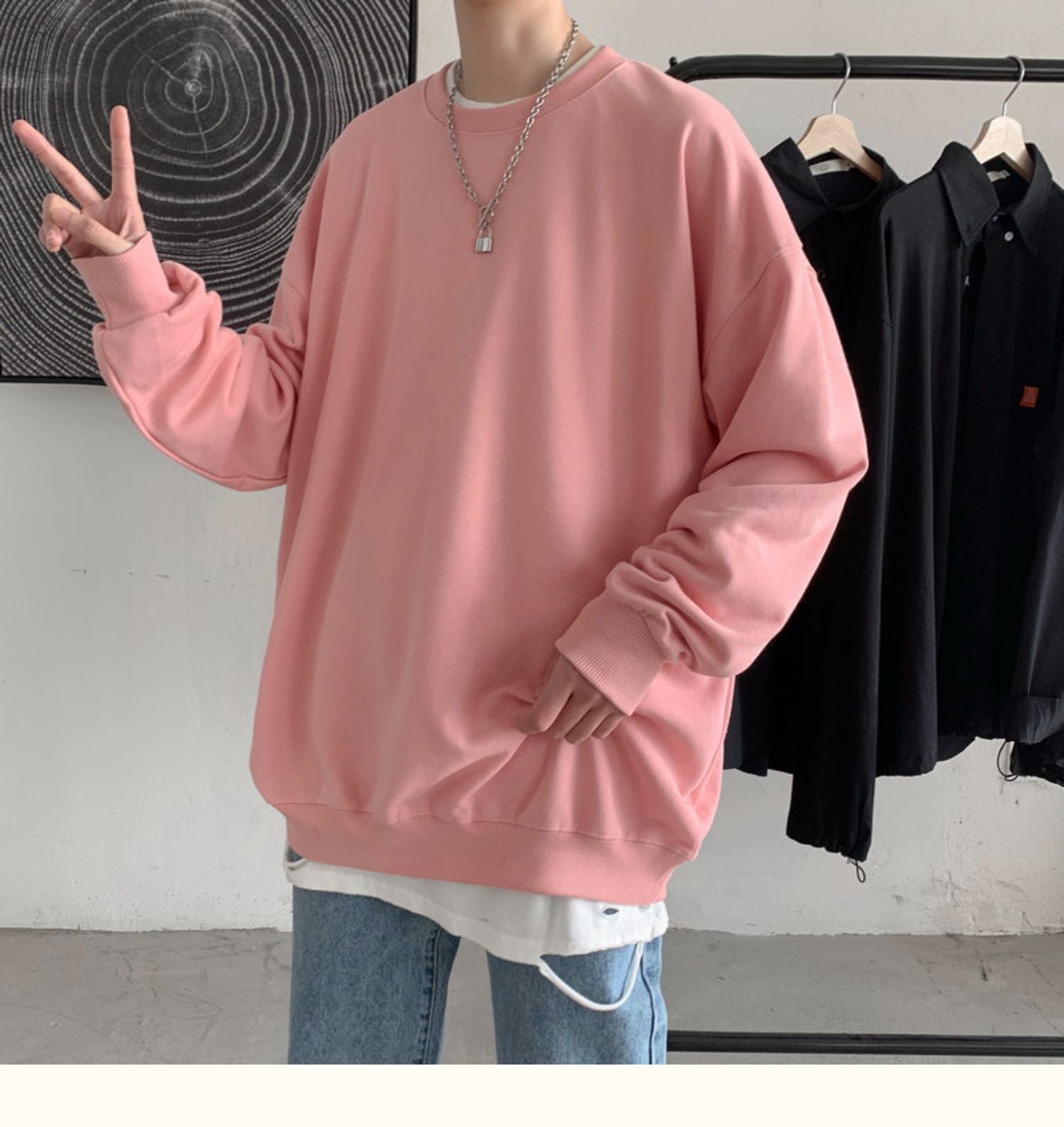 CrewCode – Übergroßes Sweatshirt