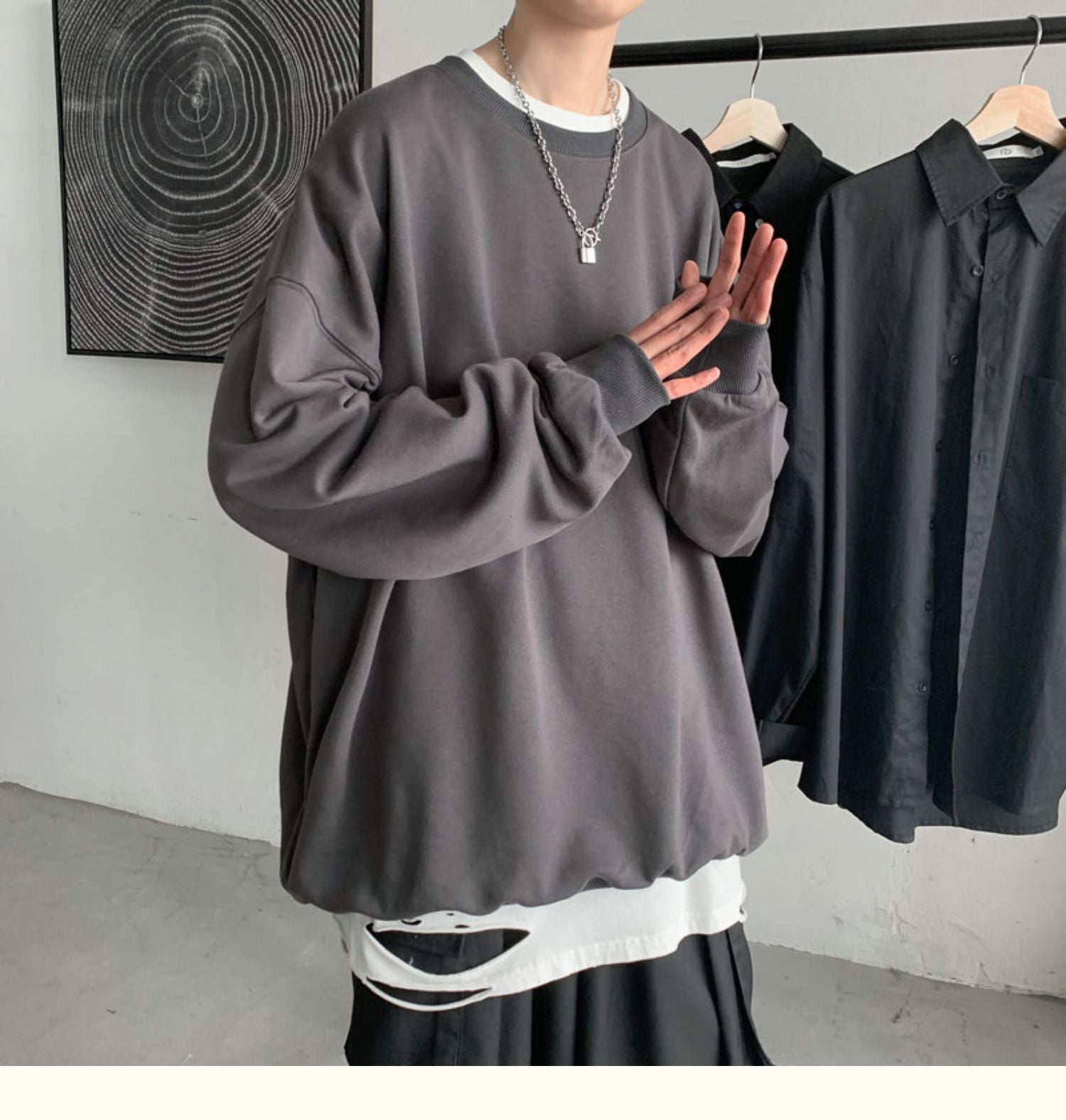 CrewCode – Übergroßes Sweatshirt