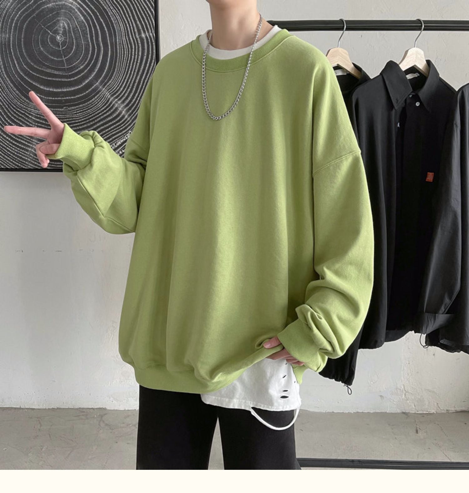 CrewCode – Übergroßes Sweatshirt