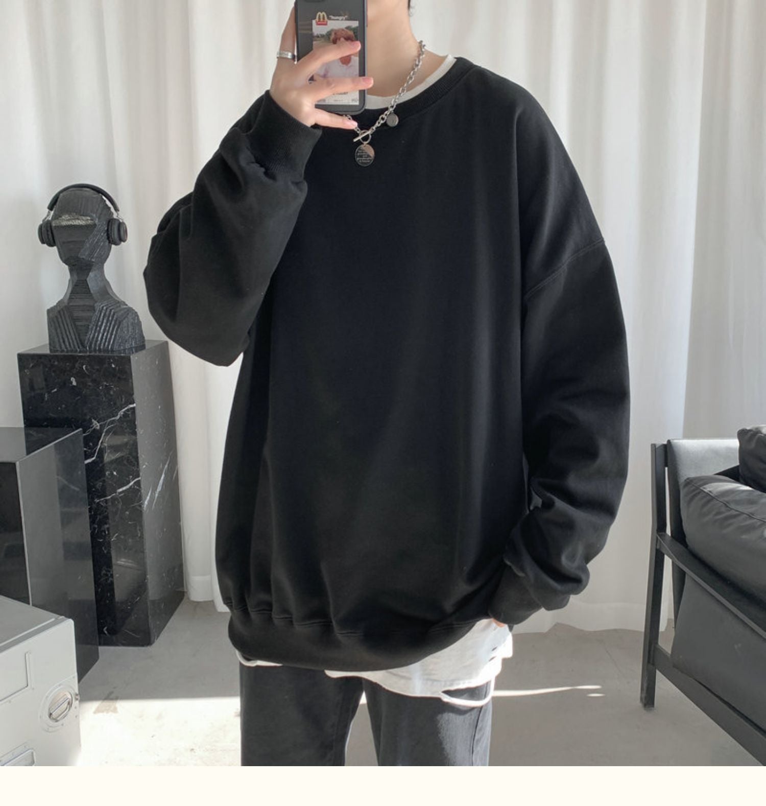 CrewCode – Übergroßes Sweatshirt