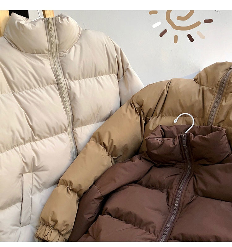 Pufferjacke im Harajuku-Stil