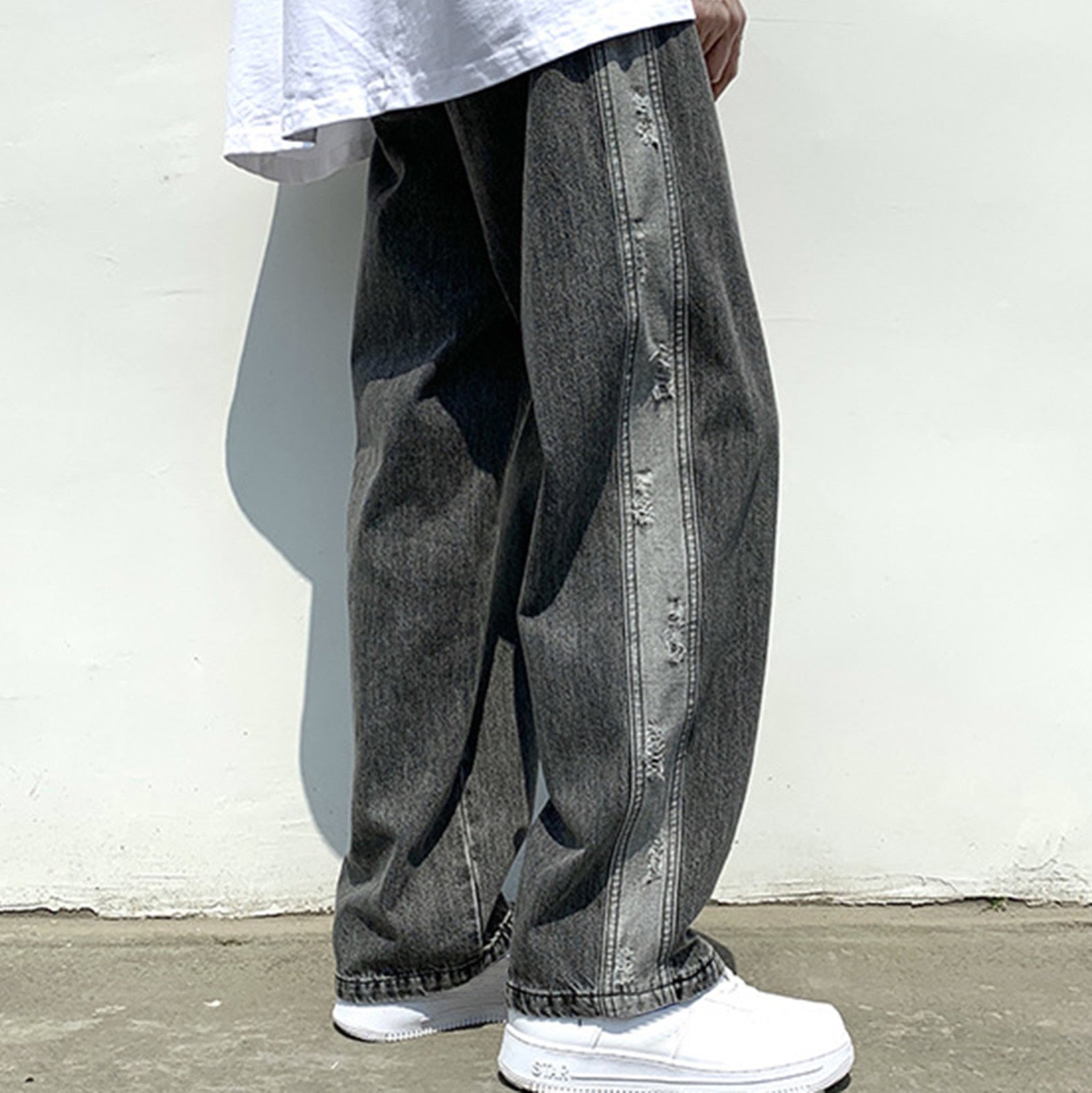 OG Baggy Denim Hose im Streetwear-Stil mit weitem Bein
