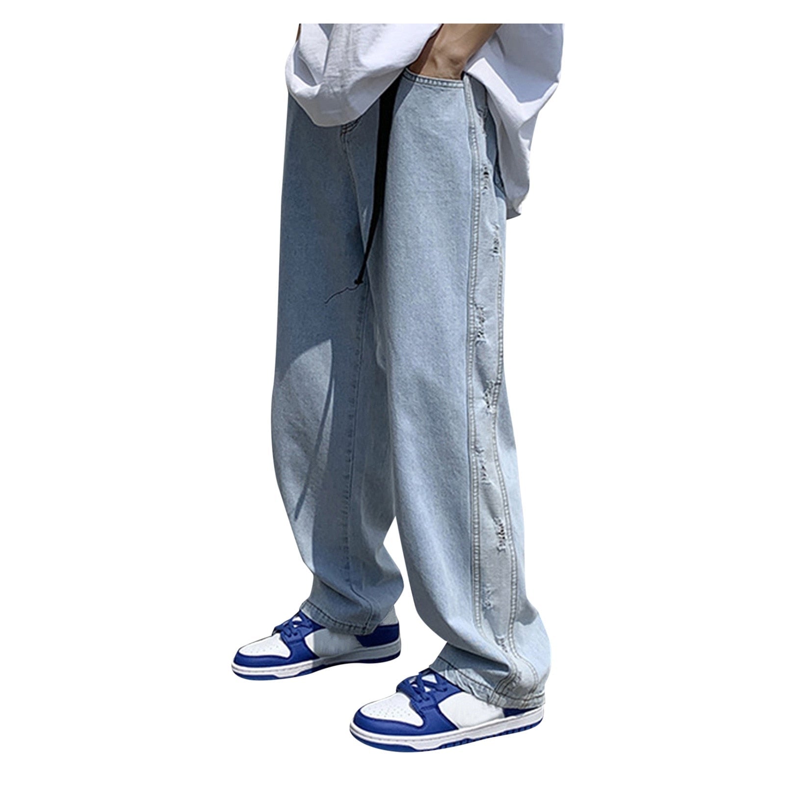OG Baggy Denim Hose im Streetwear-Stil mit weitem Bein