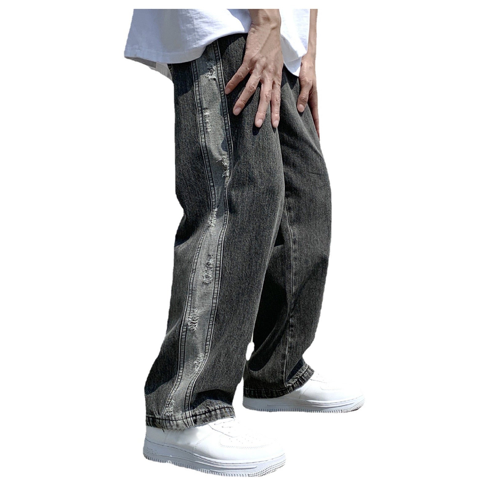 OG Baggy Denim Hose im Streetwear-Stil mit weitem Bein