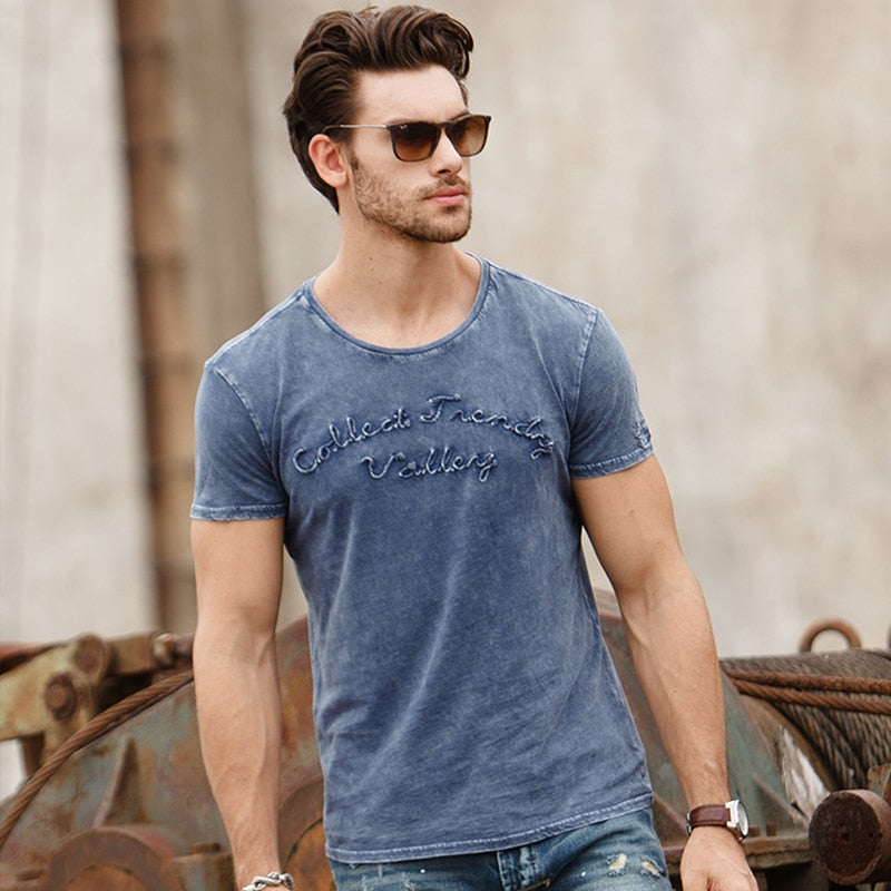 T-shirt streetwear à manches courtes rétro