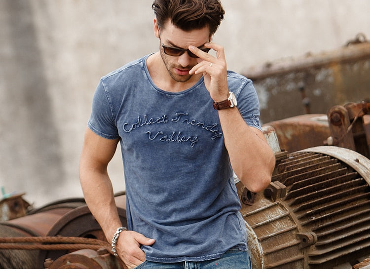 T-shirt streetwear à manches courtes rétro