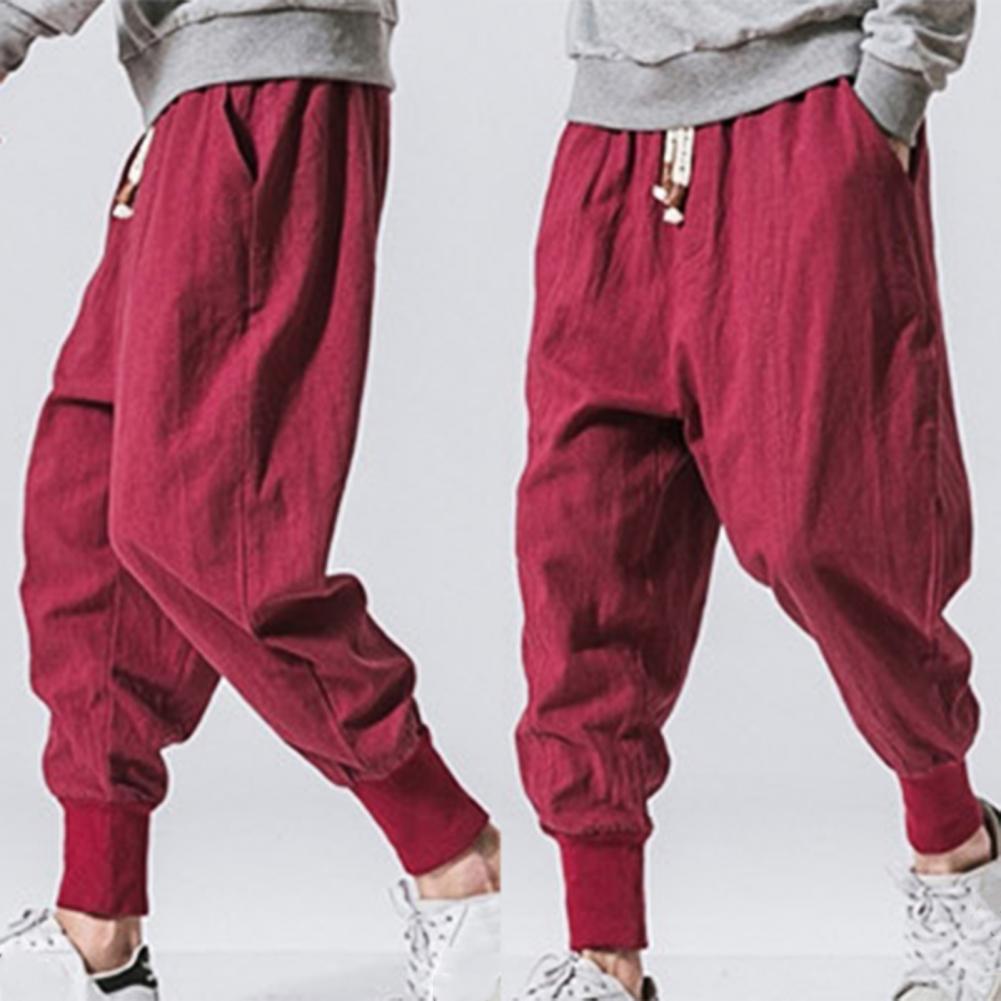 Baggy-Jogginghose mit tiefem Schritt