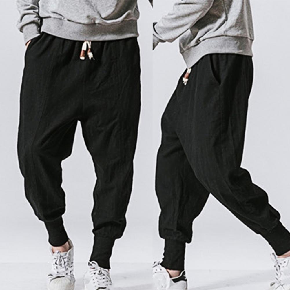 Baggy-Jogginghose mit tiefem Schritt