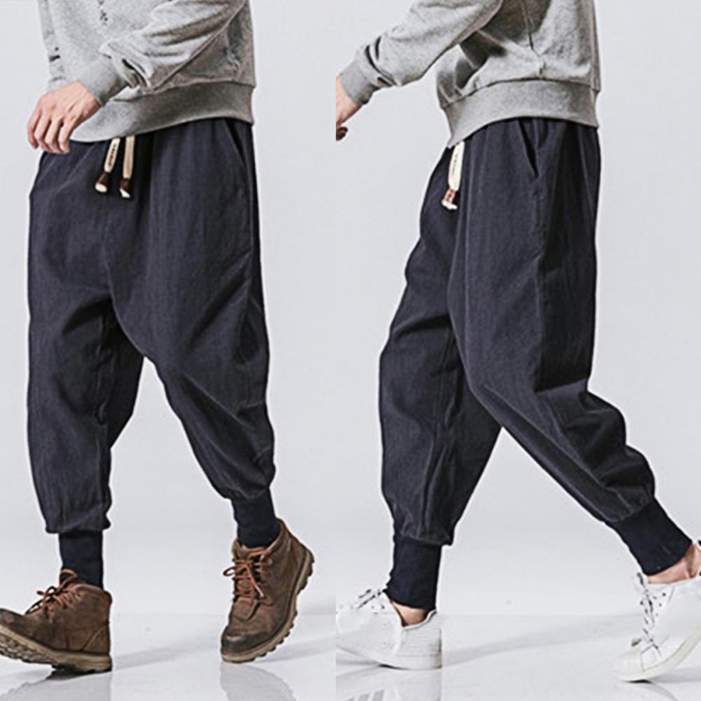 Baggy-Jogginghose mit tiefem Schritt