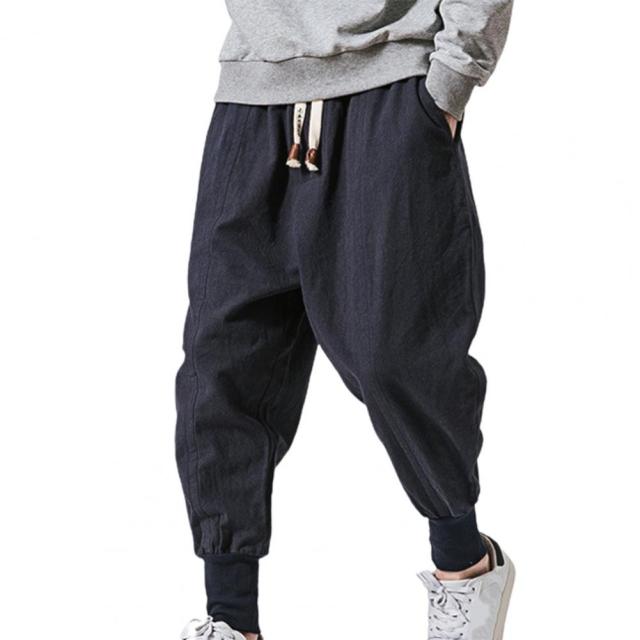 Baggy-Jogginghose mit tiefem Schritt