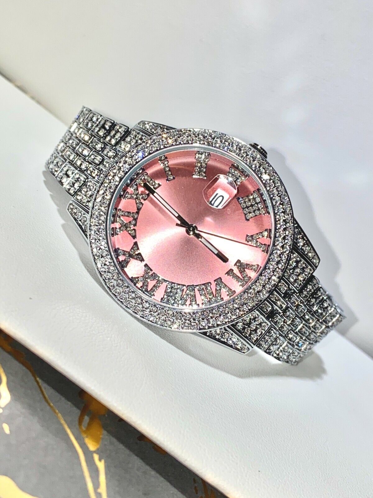 Iced Watch – Zifferblatt in Roségold