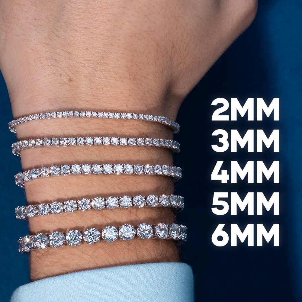 Tennisarmband aus 14 Karat Gold mit Moissanit (Facebook-Angebot)